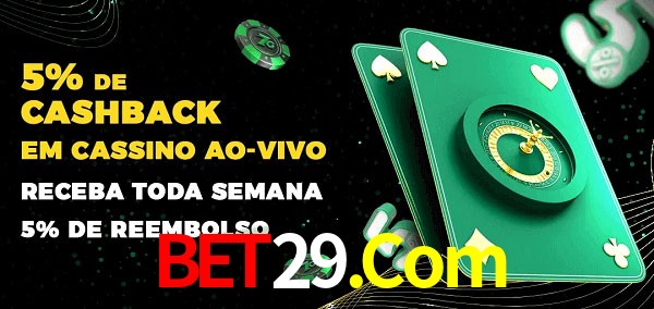 Promoções do cassino ao Vivo Bet29.Com